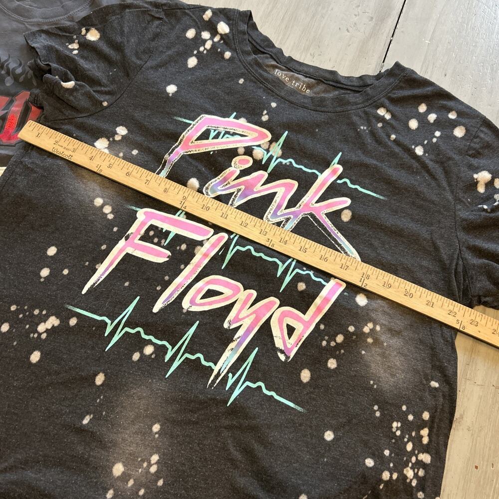 Kiss Pink Floyd AC/DC Band T Shirt Lot of 3 Gray Tie Dye Sz XL 1X Grunge - Picture 3 of 9